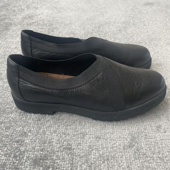 Clarks Shoes Womens Size 9 Black Leather Bellevue Cedar Lightweight Foam Bottom - Picture 3 of 11